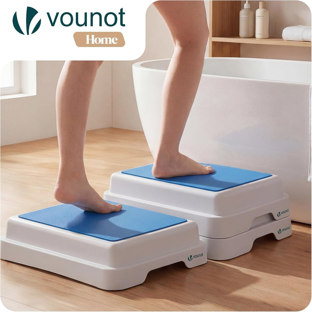 VOUNOT® Rutschfester Tritthocker bis 180 kg, Steighilfe & Einstiegshilfe Trittstufe für Senioren Erw