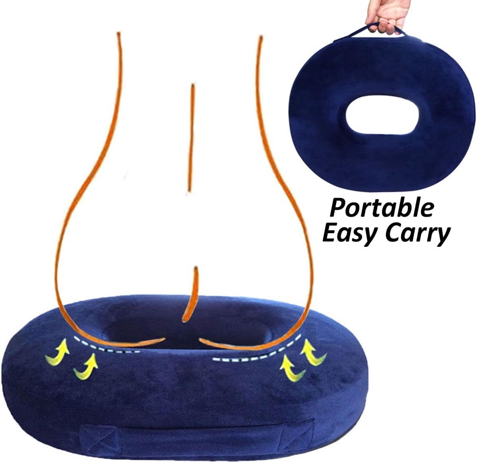 Orthopädisches Ring-Gedächtnis-Schaum-Kissen - Donut-Kissen zur Linderung von Hämorrhoiden, Steissbe