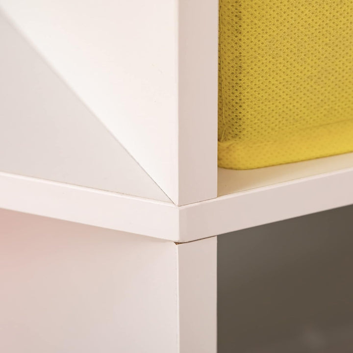 HOMCOM Kinderregal Bücherregal für Kinder Spielzeug-Organizer Kinderzimmerregal mit 3 Aufbewahrungsb