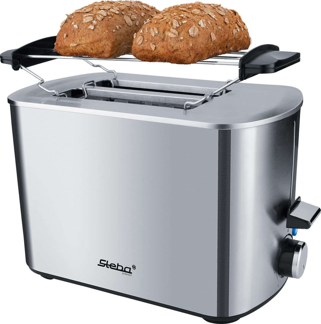 Steba TO 20 | Doppel-Schlitz Toaster | Anti-Fingerprint Edelstahlgehäuse | 7 Bräunungsstufen einstel