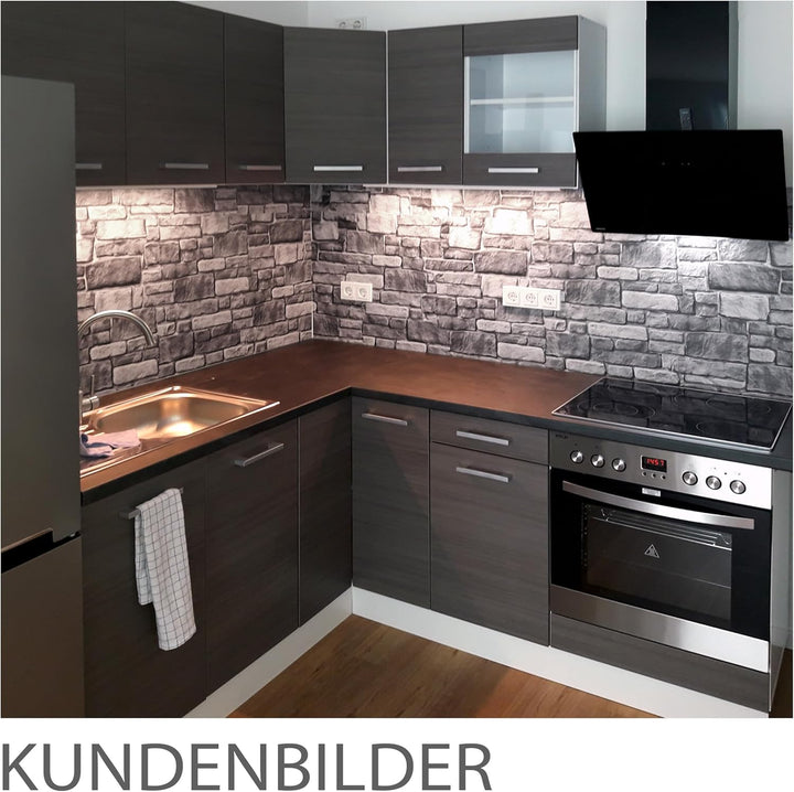 StickerProfis Küchenrückwand selbstklebend Glasoptik - GRANITSTEIN - 1.8mm, Versteift, alle Untergrü