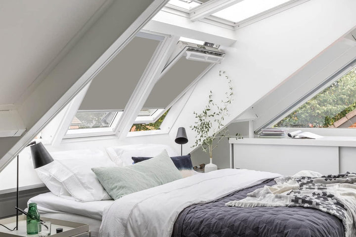 Classic Roof Blinds für Dakstra und Rooflite Dachfenster, Verdunkelungsrollo, Hellgrau (M6A), M6A