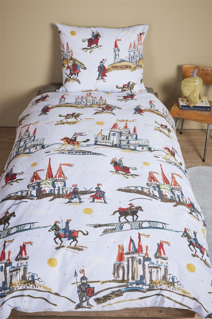Beddinghouse Kinder Bettwäsche Good Knights, Mehrfarbig, Grösse:135x200 cm + 80x80 cm, 135x200 cm +