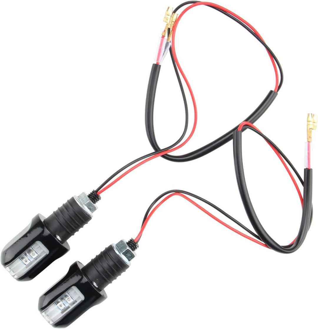 Lenkerenden Blinker Motorrad 2 Stück Helmy orange E-geprüft Gehäuse schwarz für 7/8 + 1 Zoll