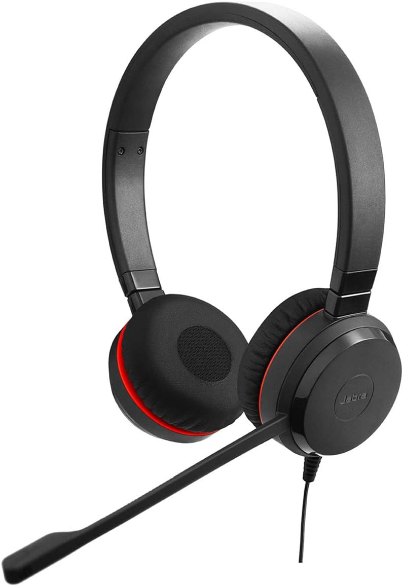 Jabra Evolve 30 MS Stereo Headset – Microsoft zertifizierte Kopfhörer für VoIP Softphone mit passive