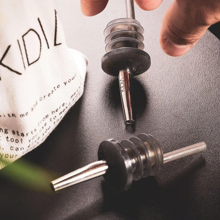 Kidia Metal pour Cocktail 10 Stück - Professioneller Ausgiesser für Barman - Dosierer für Cocktail a