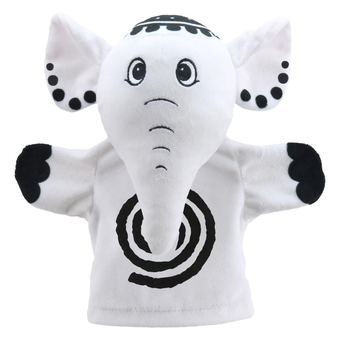 The Puppet Company - Meine erste Handpuppe schwarz und weiss - Elefant Handpuppe