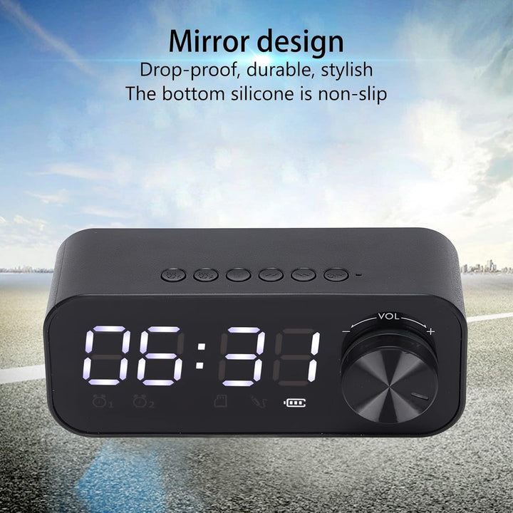 Radiowecker, Multifunktionaler Bluetooth-Lautsprecher, Uhrenlautsprecher, Tragbarer Radiowecker mit