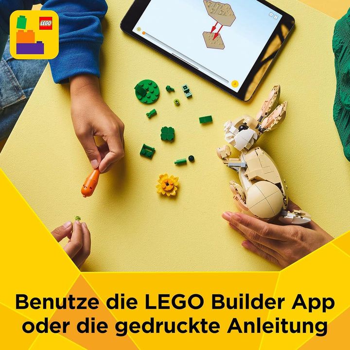 LEGO Creator 3in1 Häschen - Modell umbaubar in eine Lama Figur oder Spielzeug Robbe - Bauset mit Tie