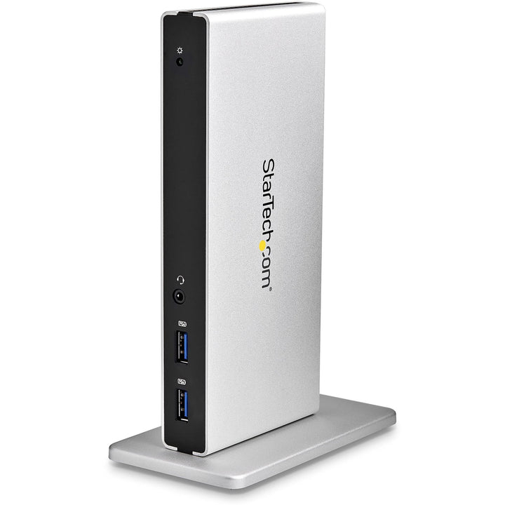 StarTech.com Dual Monitor Dockingstation mit USB 3.0 auf DVI-I & DVI-D und Adaptern für VGA & HDMI,