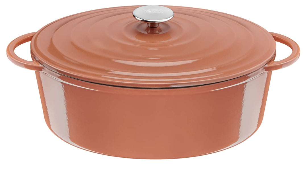 Tefal E26006 LOV Ovaler Bräter 34 cm | wiedergewonnenes Gusseisen | optimale Wärmespeicherung | für