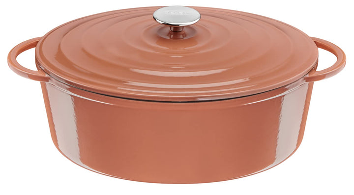 Tefal E26006 LOV Ovaler Bräter 34 cm | wiedergewonnenes Gusseisen | optimale Wärmespeicherung | für
