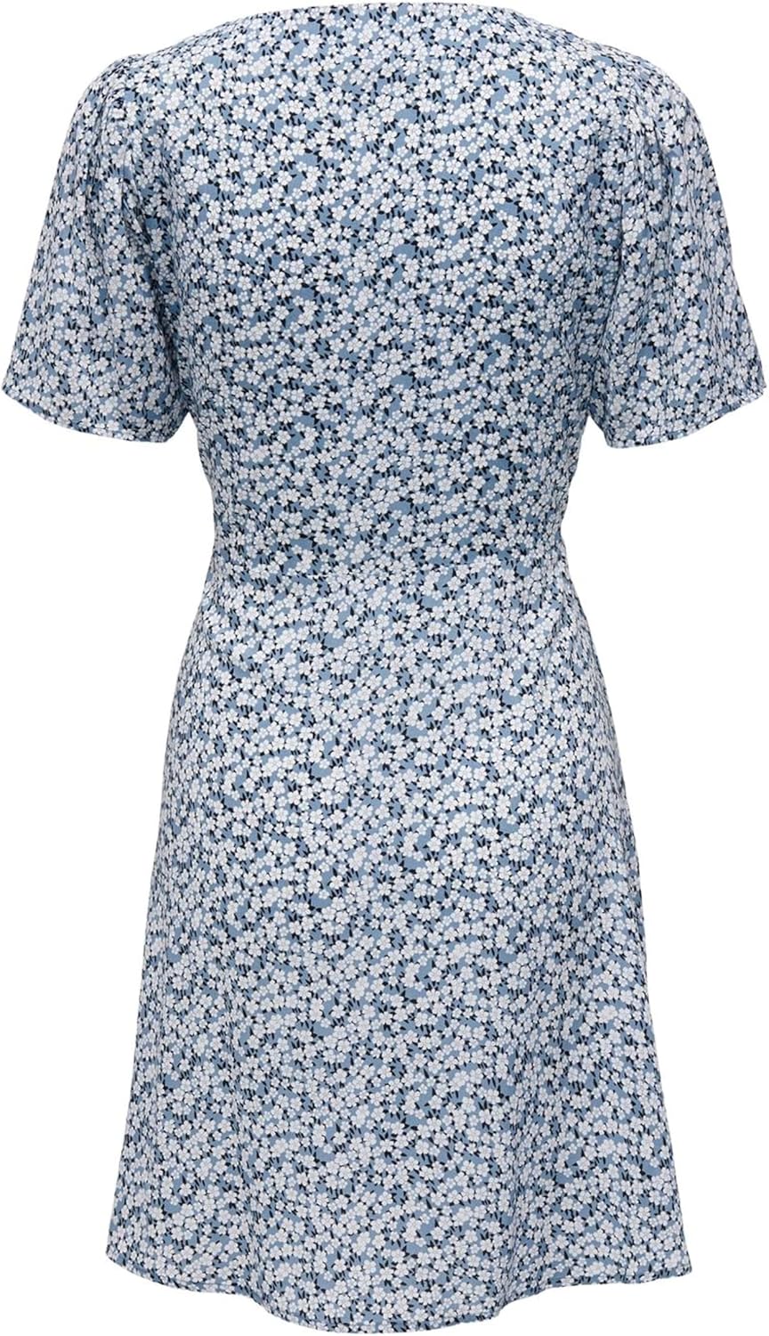 ONLY Female Kleid ONLEVIDA Kurzes Kleid XS Provincial Blue/Aop:sadie Flower, XS Provincial Blue/Aop: