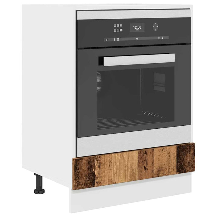 vidaXL Backofenschrank Riga Altholz 60 x 46 x 81,5 cm Holzwerkstoff, Grosser Stauraum, Langlebiger K