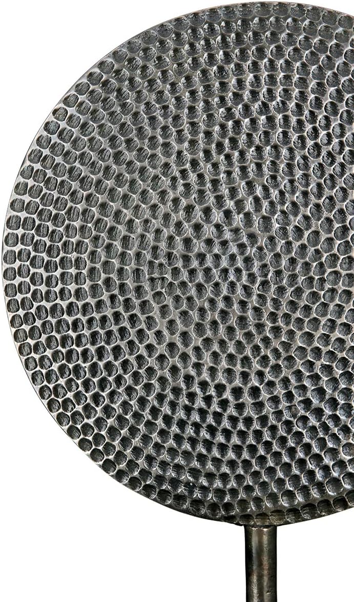Casablanca modernes Design GILDE Deko Objekt Skulptur Rund - Deko Wohnzimmer Büro - Farbe: Silber -