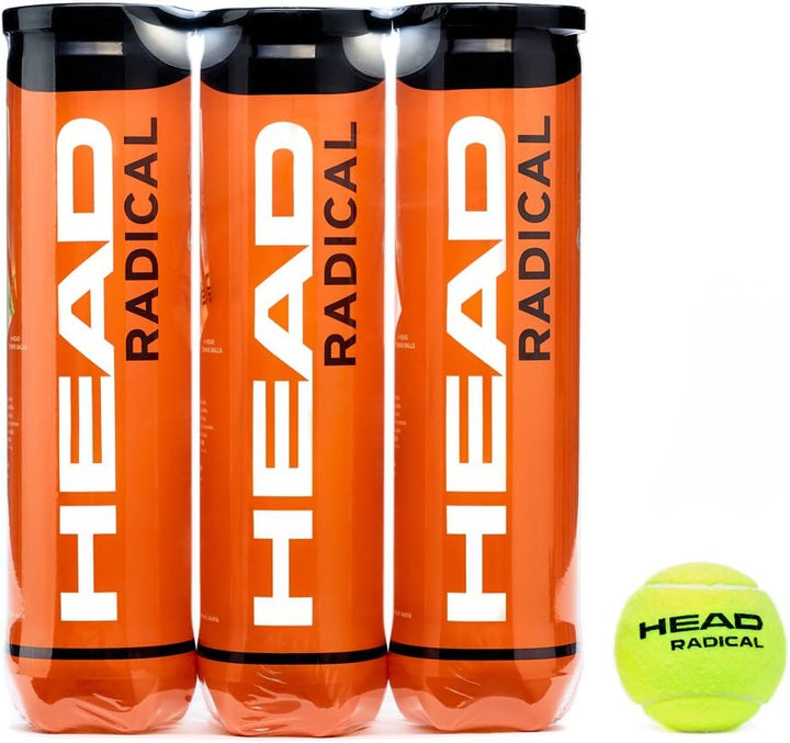 Head Radical Tennisball (3 x 4 Stück) Bundle mit Dämpfer, Bundle mit Dämpfer
