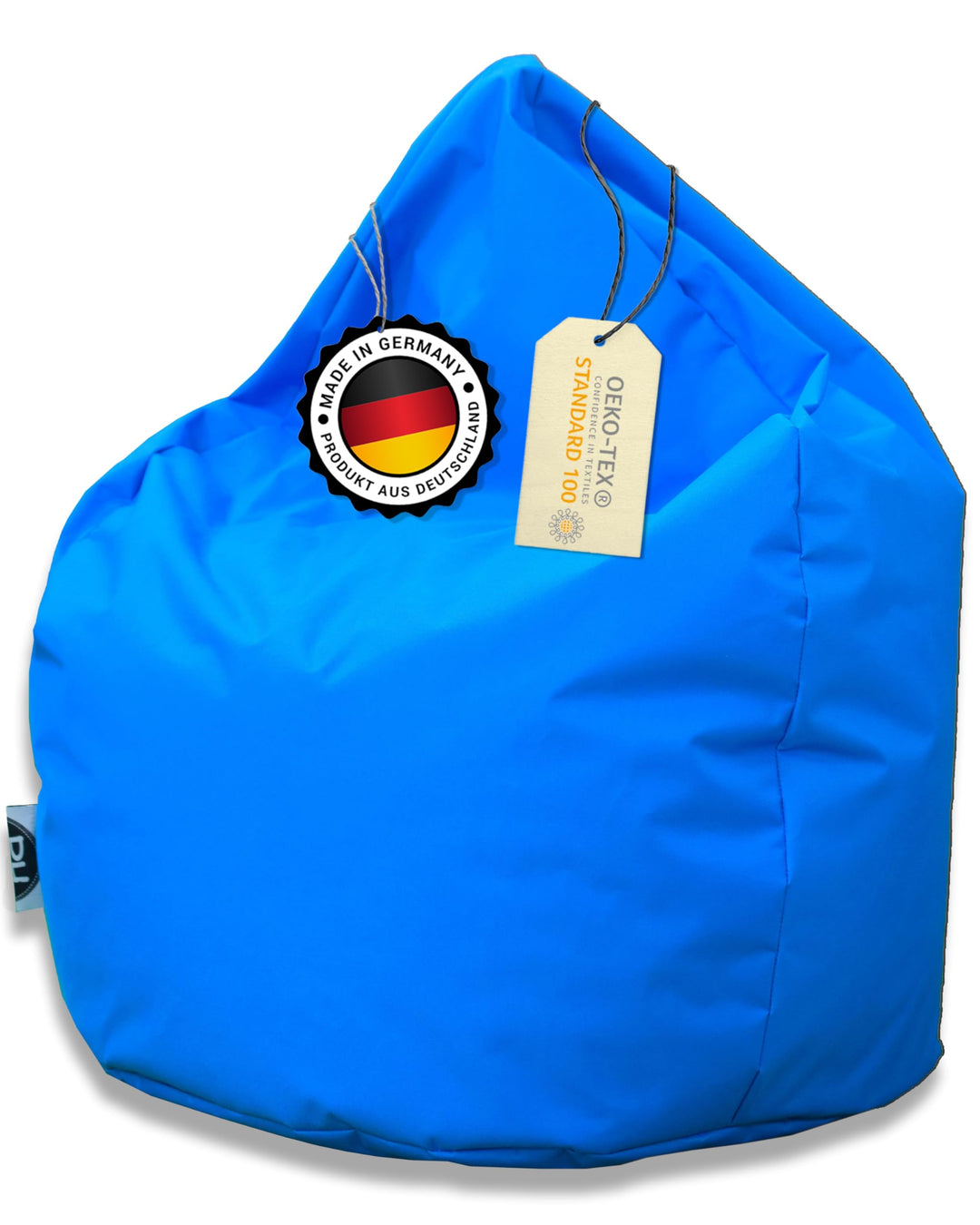 PATCH HOME Patchhome Sitzsack Tropfenform mit Reissverschluss Nachfüllbar - für In &amp; Outdoor - mit S