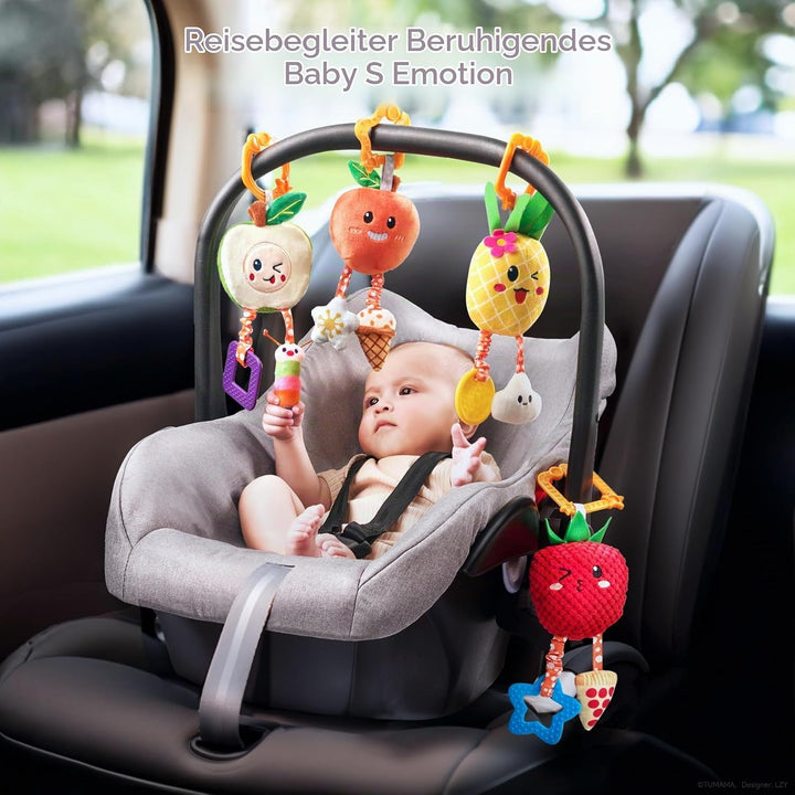 OR OR TU Baby Spielzeug 0 3 6 9 12 Monate Kinderwagenkette with Beissringen Glocke 4Stück Niedliche