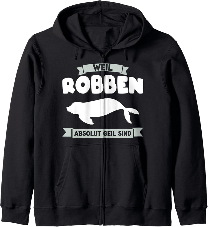 Robbe Seelöwe Seerobben Kapuzenjacke