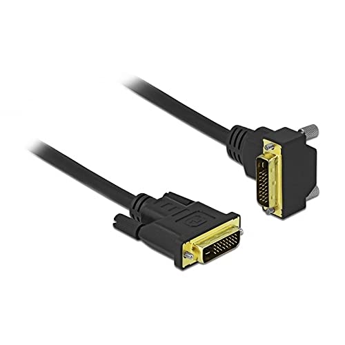 Delock DVI Kabel 24+1 Stecker zu 24+1 Stecker gewinkelt 1 m