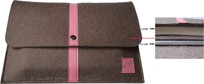 Dealbude24 Schöne Tablet Tasche aus Wolle passend für HP Elite Dragonfly 13,3 Zoll, Stossfeste Table