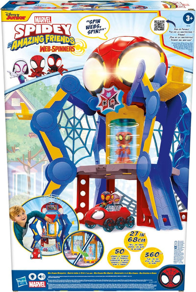 Marvel Spidey und Seine Super-Freunde Web-Spinners Web-Quartier Spielset mit Spidey Action-Figur, Fa