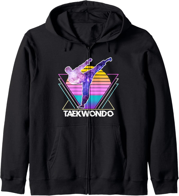 Taekwondo Kampfkunst Sport Retro Vintage Vaporwave 90er Kapuzenjacke