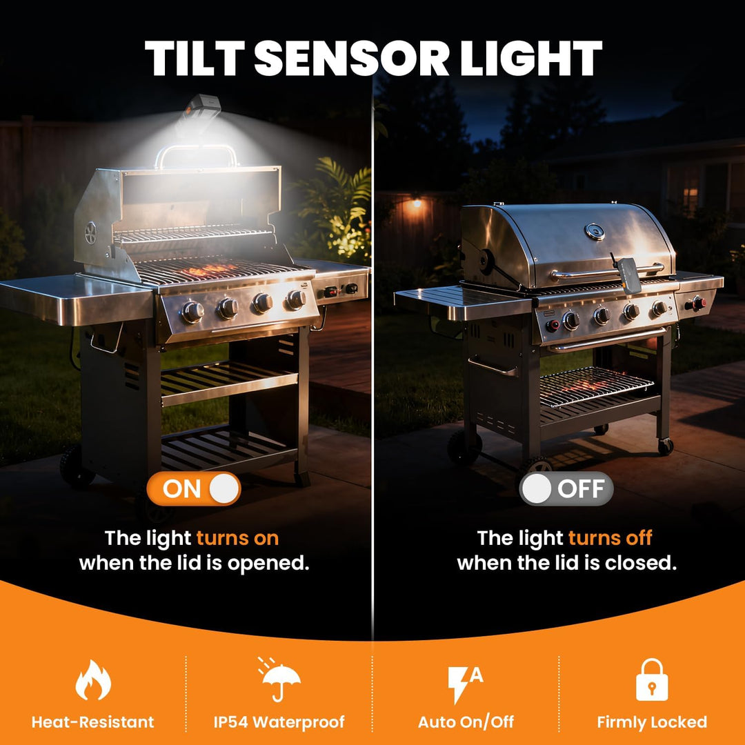 Grilllicht, Coinicxcel Wiederaufladbare 160°Breitere Strahl-Grilllichter für Outdoor-Grill IP54 mit