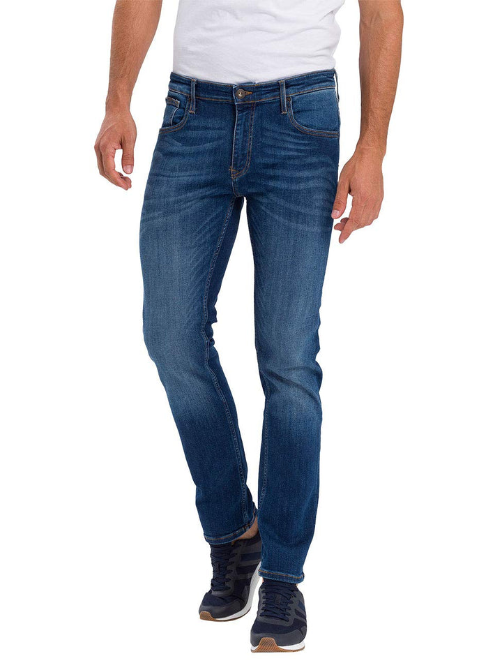 Cross Herren Damien Slim Jeans, Blau (Mid Blue Used 017), 38W / 36L EU