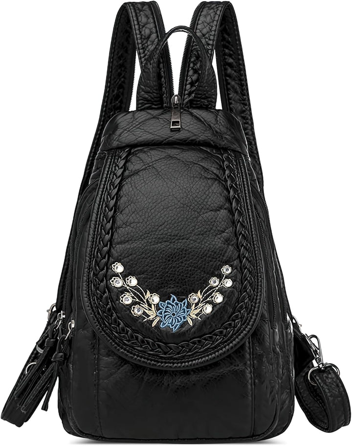 DIRRONA Rucksack Damen Beiläufig Kleine Brusttasche für Damen Multifunktionale Reise Wasserdicht Sch