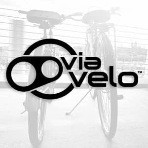Via Velo Bügelschloss mit vandalismussicherem Kabel 15 mm mit 3 Schlüsseln und wetterfestem, schlags