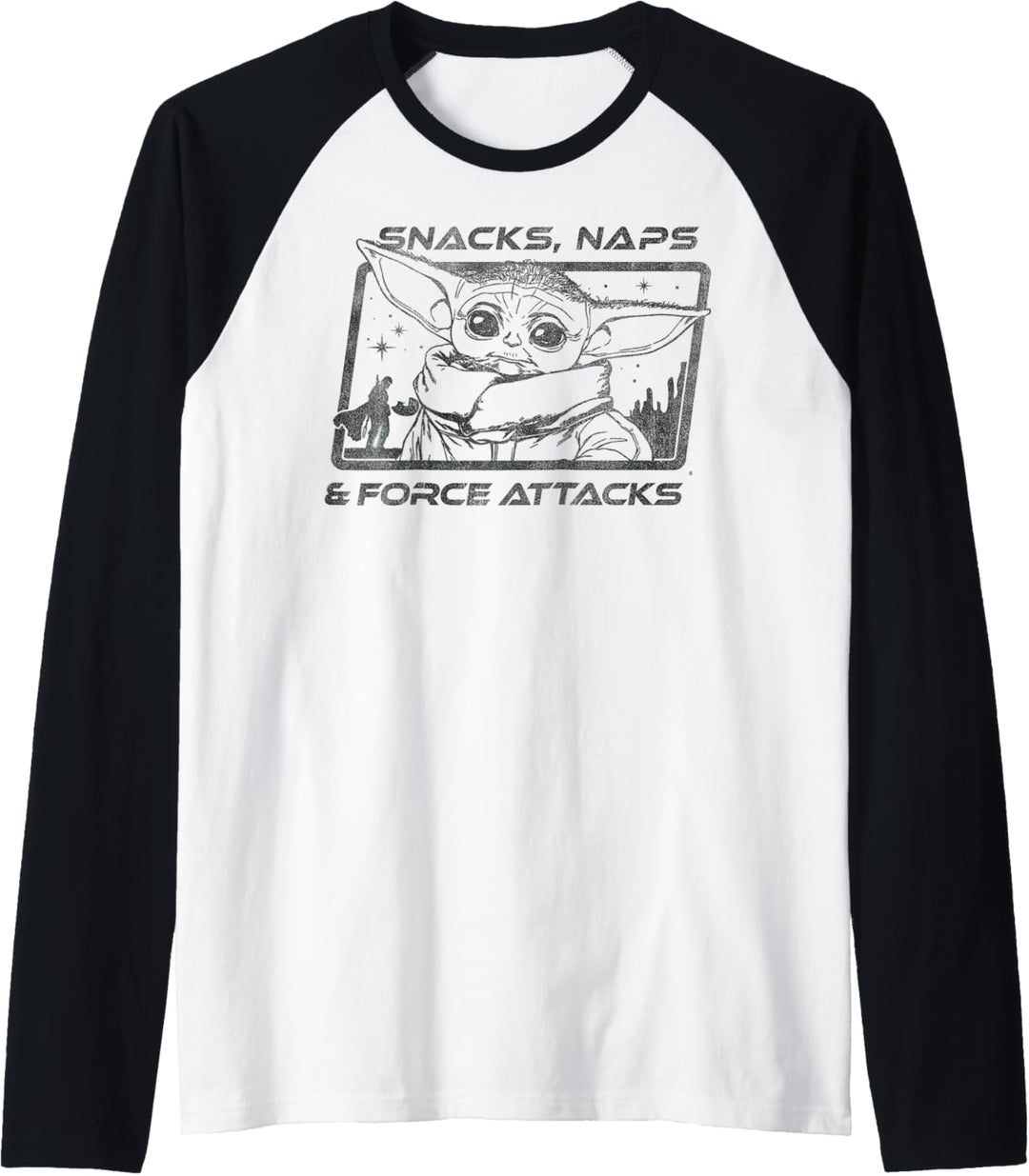Star Wars Mandalorian The Child Snacks Naps Force Attacks Raglan