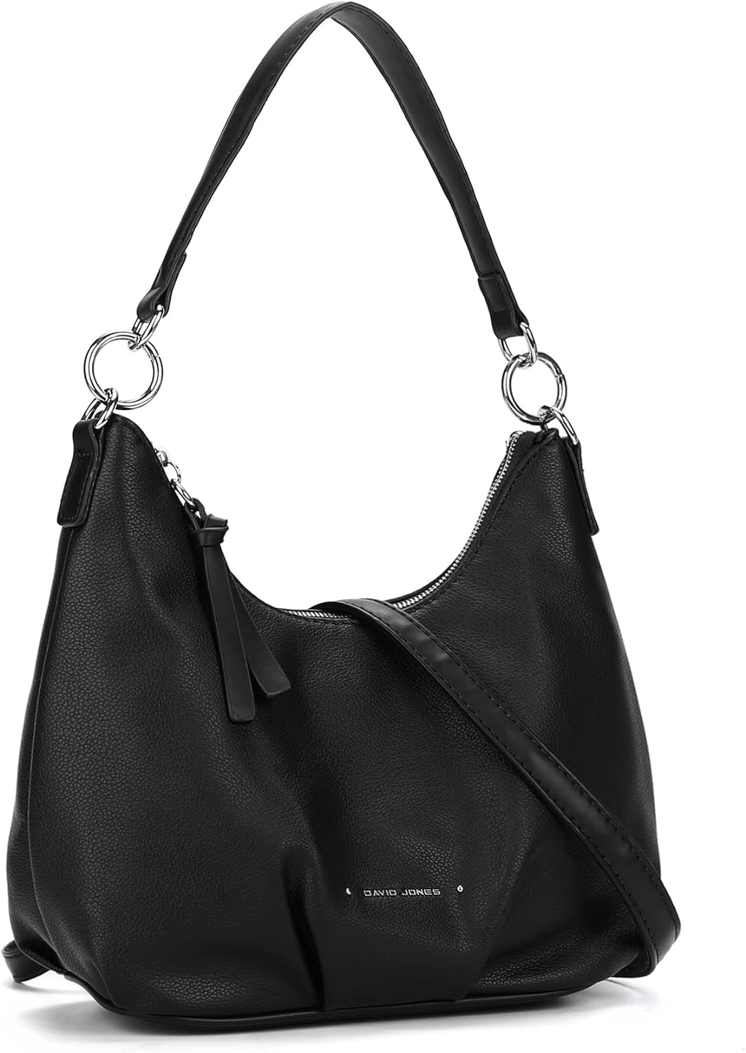 David Jones - Damen Hobo Schultertasche - Frau Handtasche PU Leder - Umhängetasche Mittelgrosse Lang