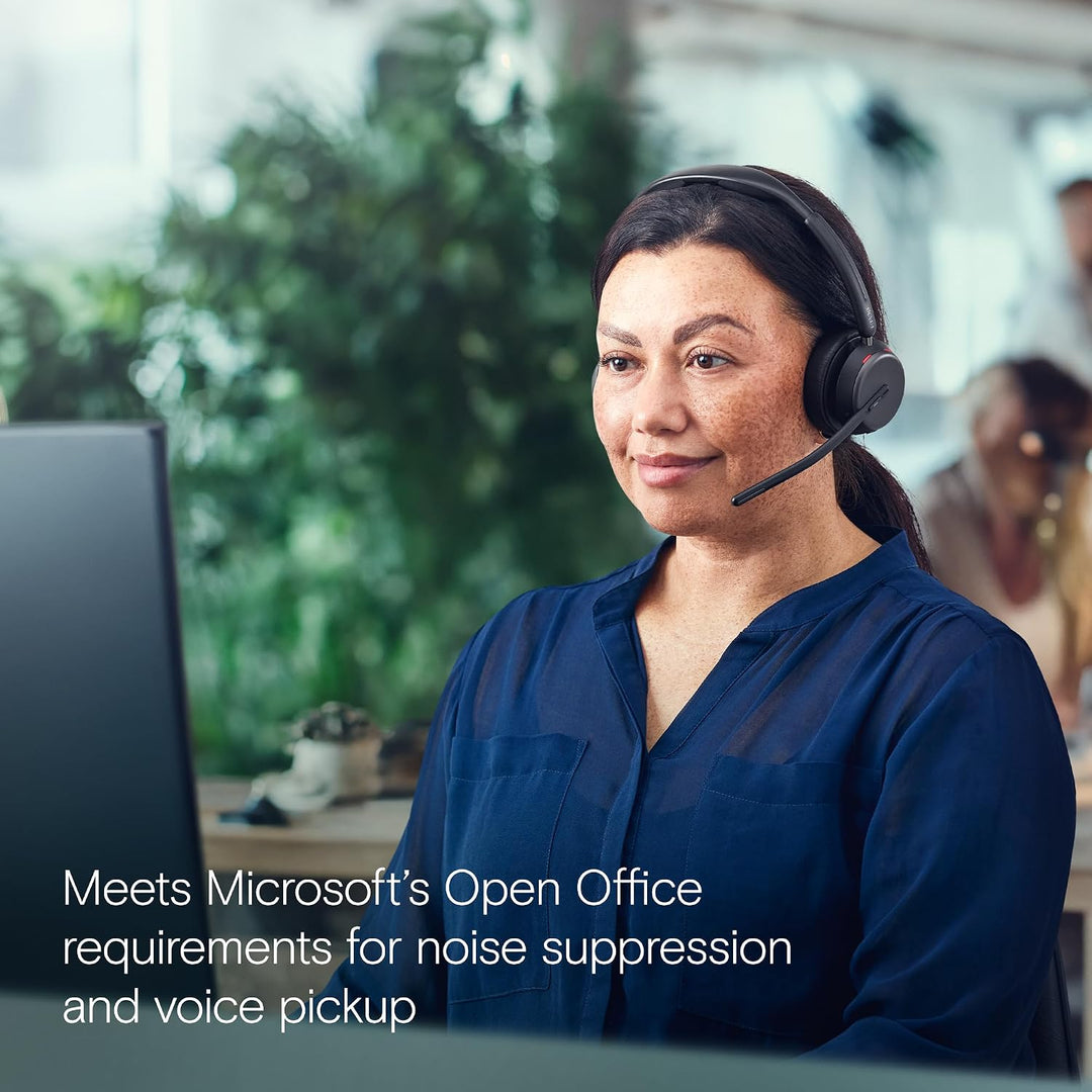 EPOS Impact 1000 MS UC ANC Bluetooth-Headset mit Ladestation und USB-C + USB-A Adapter für PC und Ma