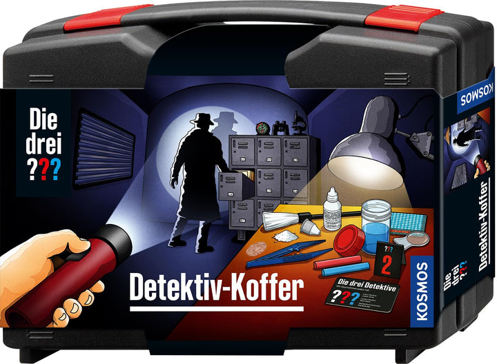 Kosmos Die DREI ??? Detektivkoffer, 630553, Detektiv Spielzeug Set für Kinder ab 8 Jahre mit Fingera