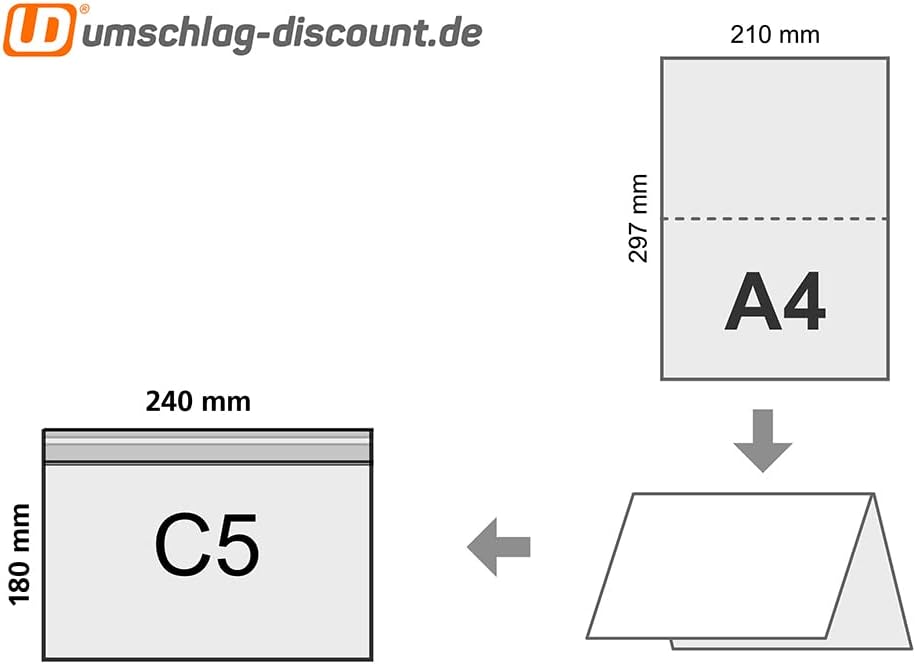 umschlag-discount – rote Versandtaschen aus Folie für Lieferscheine, Rechnungen, Retourenscheine & C