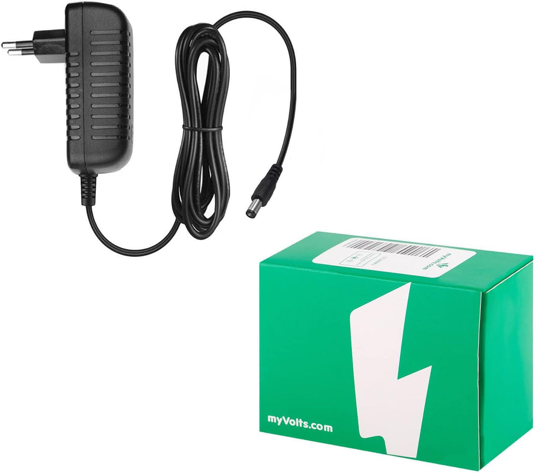 MyVolts 9V EU-Netzteil kompatibel mit Kettler Skylon 2 Fahrrad-Heimtrainer - mit Verlängerungskabel