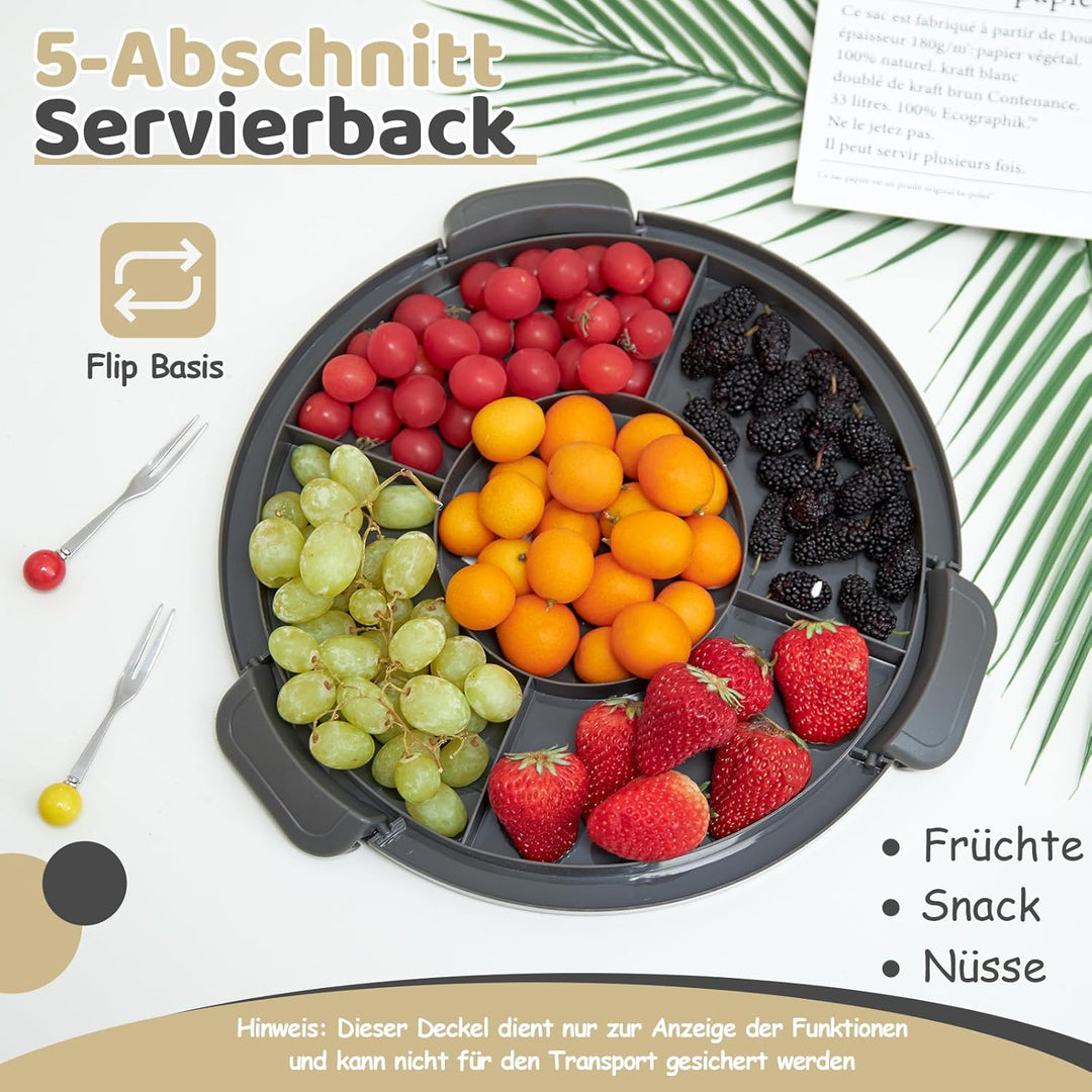 Ohuhu Kuchen Transportbox, Torten Transport Box mit Deckeln und Tragegriff, Tragbarer Tortentranspor