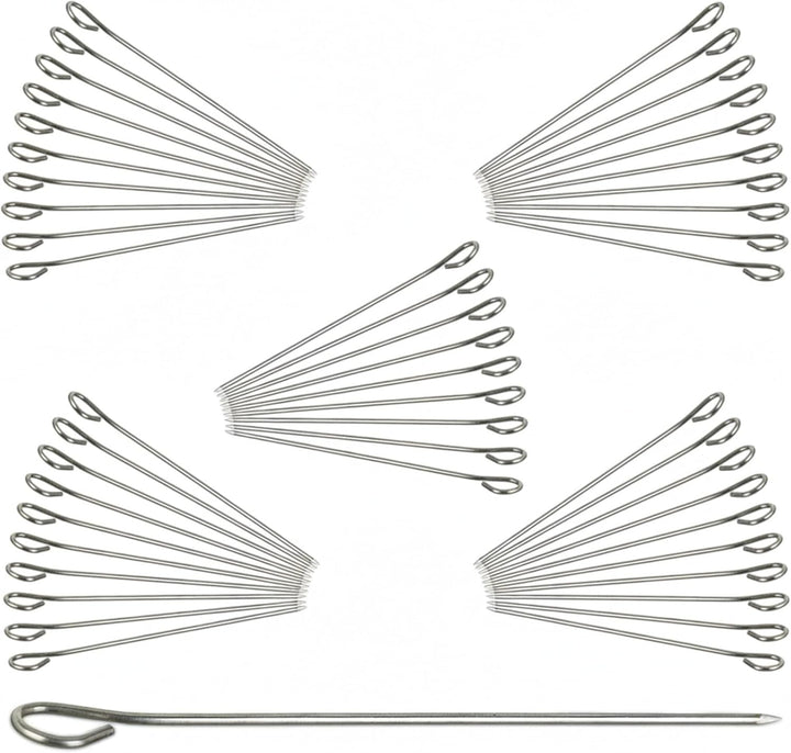 500 Stück Rolladennadeln aus Edelstahl, 11 cm, Silber, 500
