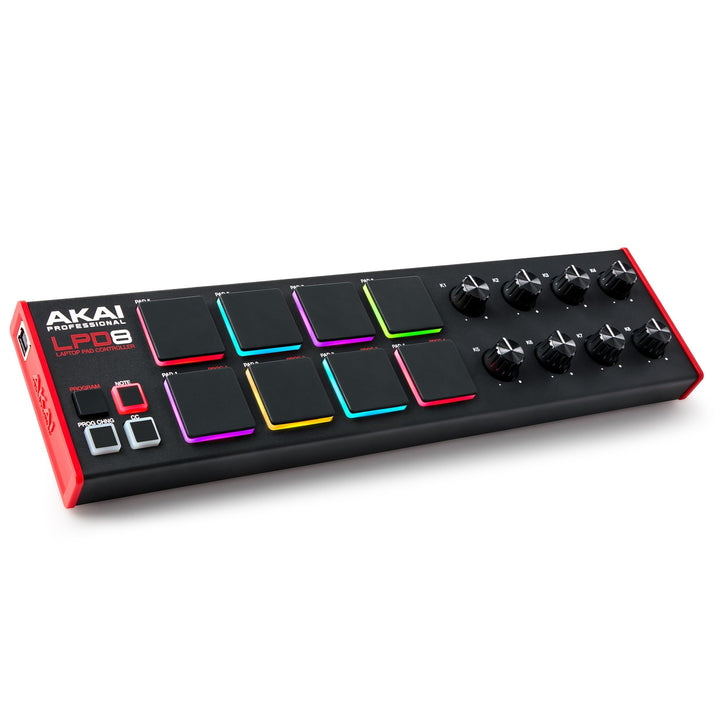 AKAI Professional LPD8 – USB MIDI Controller mit 8 responsiven MPC Drum Pads für Mac und PC, 8 zuwei