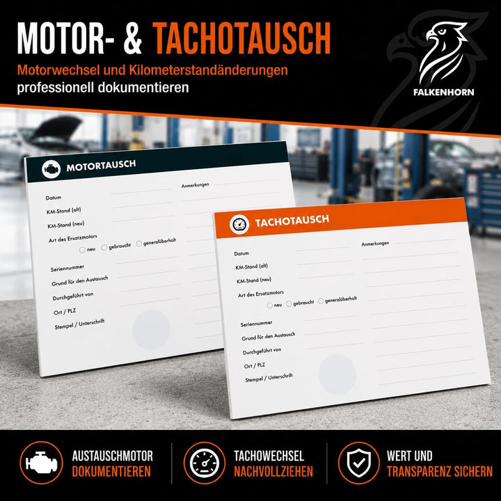 Serviceheft Auto | Universal Scheckheft, Inspektionsheft &amp; Wartungsheft für KFZ, PKW, Oldtimer, UVM,