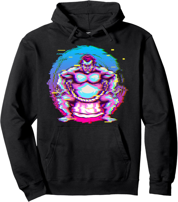 Sumo Ringer Wrestler Japanische Tradition Vaporwave Pullover Hoodie