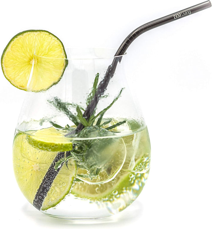 Riedel O 5515/67 Gin Tonic Optical Gläser Set 4 Stück + Gratis 4er Set EKM Living Edelstahl Strohhal