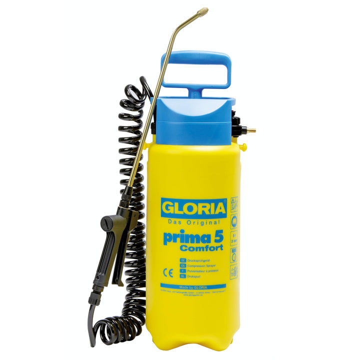 GLORIA Drucksprüher prima 5 Comfort | 5 L Gartenspritze/Drucksprühgerät | Komfortable Ausstattung: 2