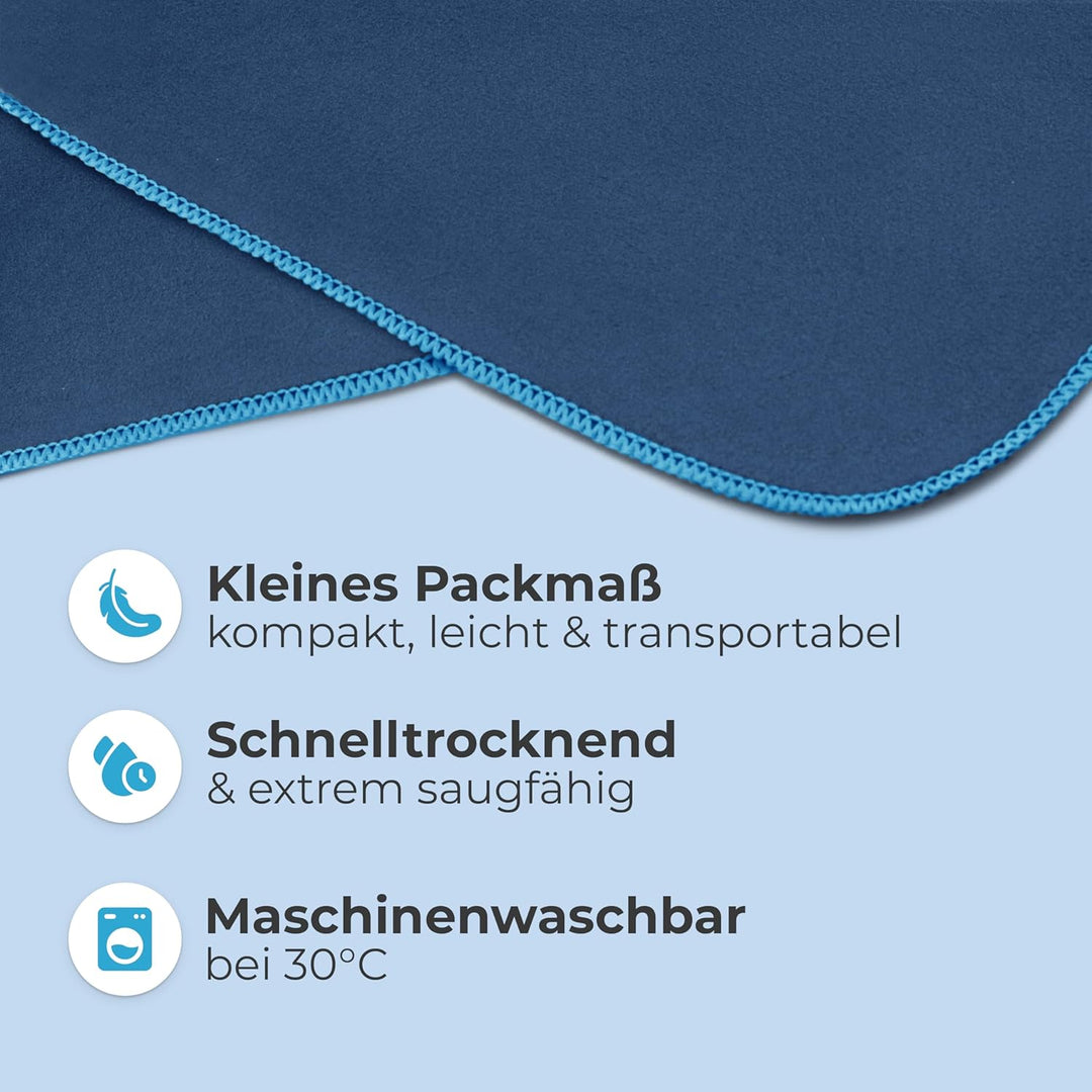 NirvanaShape Handtuch-Poncho für Erwachsene, Umziehhilfe & Handtuch zugleich, Surf-Poncho mit Quick-