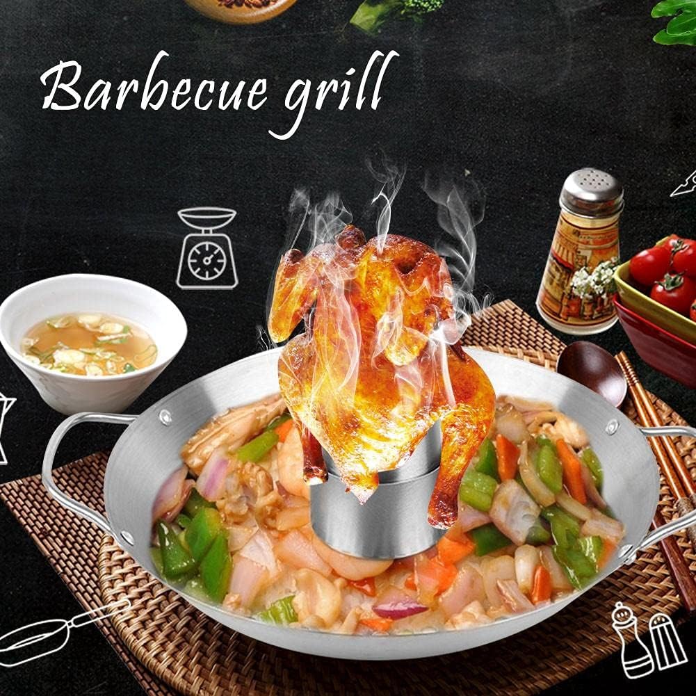 Edelstahl-Bier-dose Hühnerhalter BBQ Roaster Cooker Stand - Vertikal Grill Zubehör - Grill Rauch-Rac