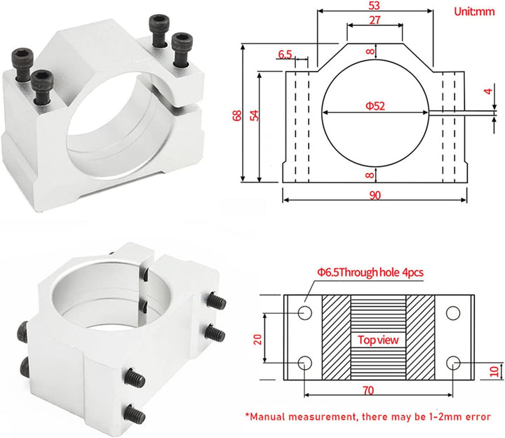 RATTMMOTOR 500W Luftkühlumg Spindelmotor Kit 0.5kW ER11 12000U/min Mini Spindelmotor und 220V PWM Dr