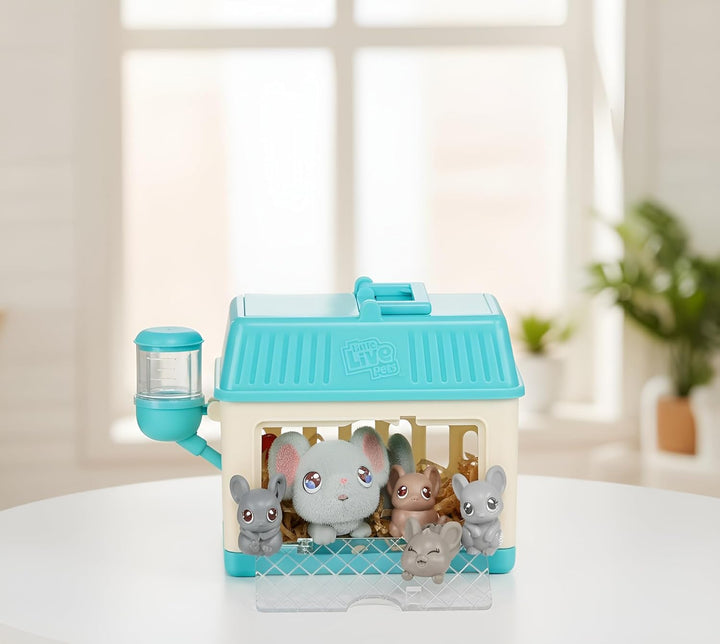 Little Live Pets Mama Surprise Mini Maus-Spielset: Lil‘ Mouse; die Mäuse-Mama bekommt 2,3 oder 4 Bab