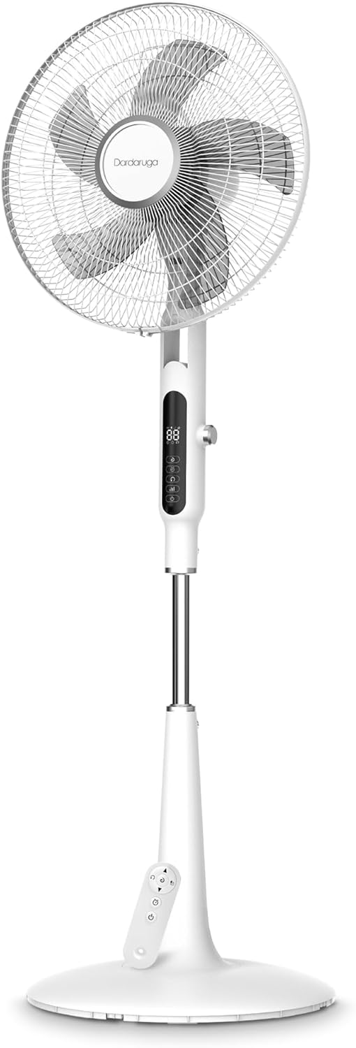 Digitaler, oszillierender, freistehender Ventilator, Premium Design, leise, Touchscreen, Nachtmodus,