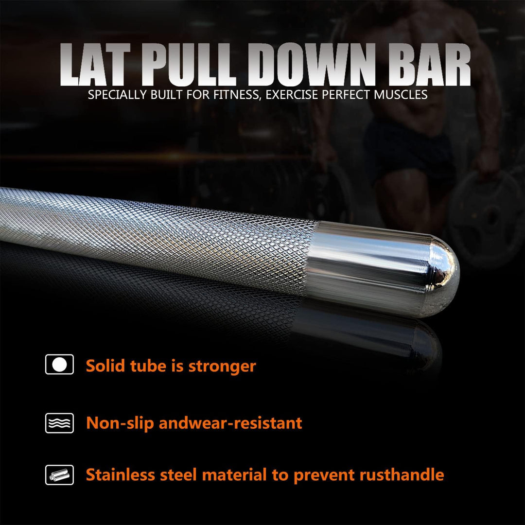 MARSAFIT LAT Pulldown Bar for Cable Machine, LAT Pulldown Attachments Massive Stange 114.4 cm, Massi
